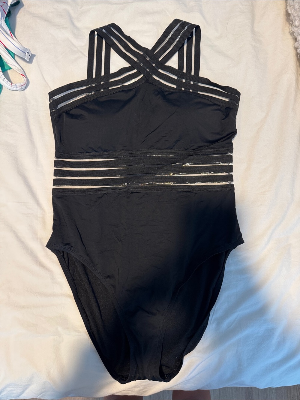 Classic Black Strappy One-Piece Swimsuit